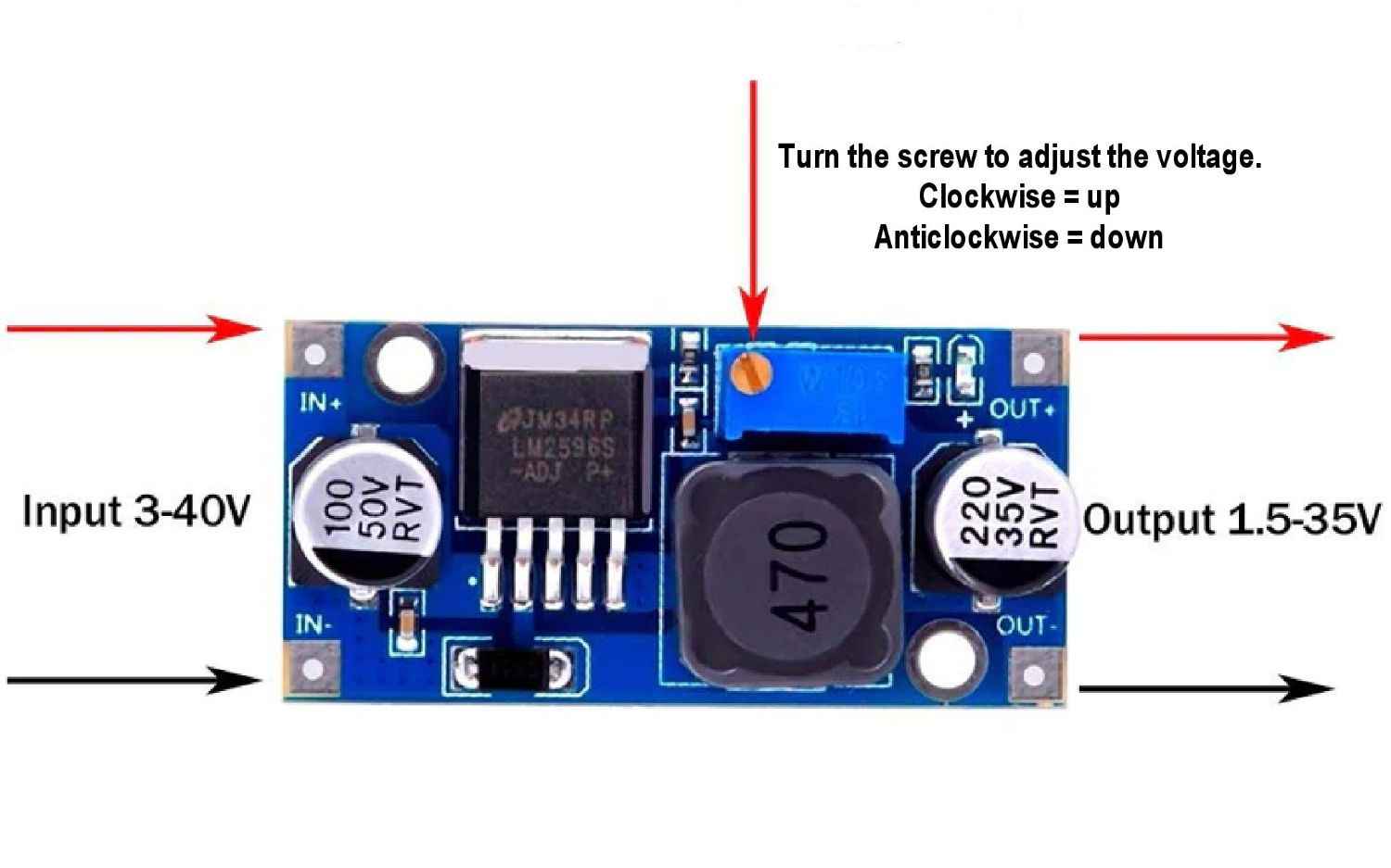 3 volt DC Power Module.